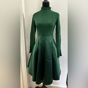 Ted Baker Hunter green holiday dress